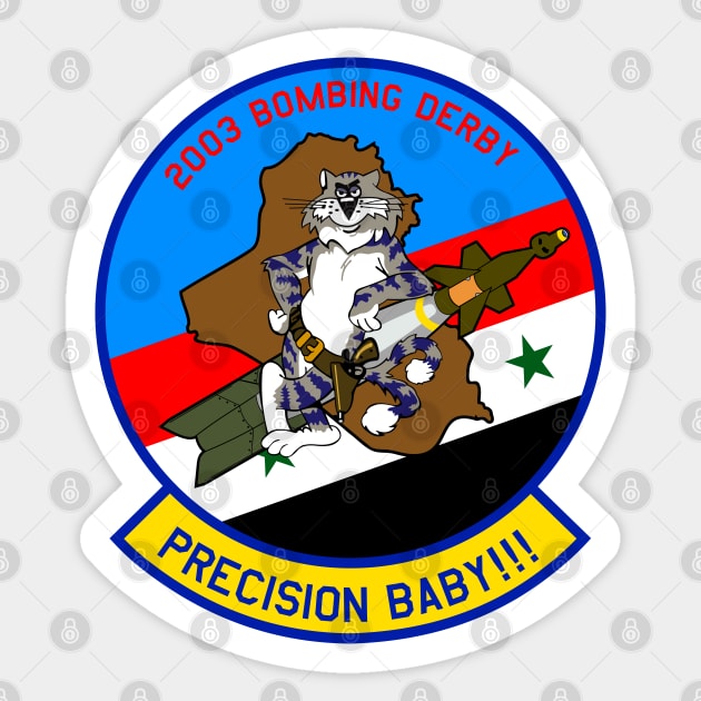 F-14 Tomcat - Precison Baby - 2003 Bombing Derby - Clean Style Sticker by TomcatGypsy